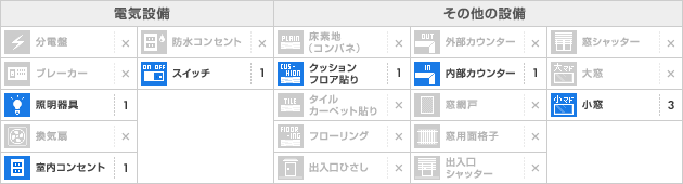 設備一覧